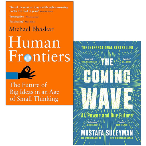 Michael Bhaskar Collection 2 Books Set Human Frontiers, Coming Wave NEW - The Book Bundle