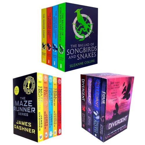 The Hunger Games, The Maze Runner & Divergent 13 Books Collection Set - Fiction - Paperback