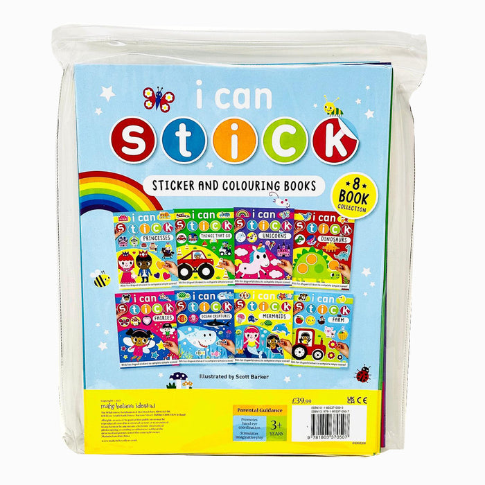 I Can Stick Collection 8 Books Set By Make Believe Ideas (Princesses) - The Book Bundle