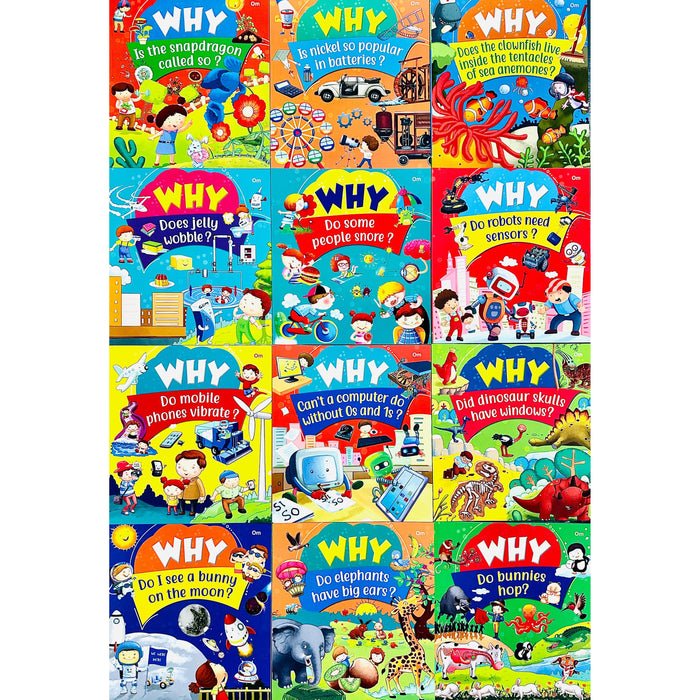 Tell me why? Series Collection of 12 Books Set by Shweta Sinha ( Why Is snapdragon, Jelly Wobble, Robots Snore, Bunnies Hop ) - The Book Bundle