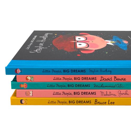 Collection of five hardcover Little People, Big Dreams Trailblazing Men books by Maria Isabel Sanchez Vegara, featuring Muhammad Ali.