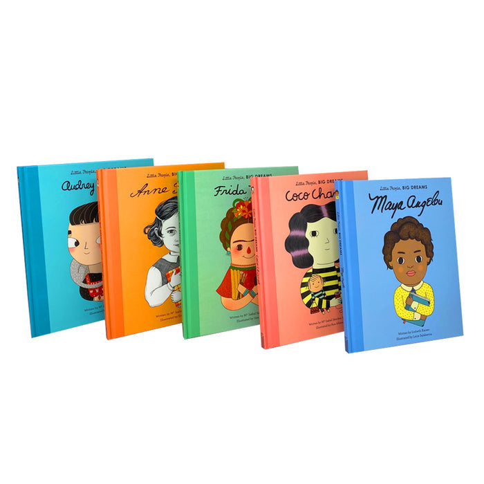 Set of Little People, Big Dreams inspiring artists and writers books by Frances Lincoln Children's Books, featuring colorful cover art.