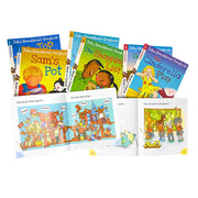 Oxford Julia Donaldson Songbirds 36-book set with phonics collection for stages 1-4, featuring colorful book covers and illustrations.