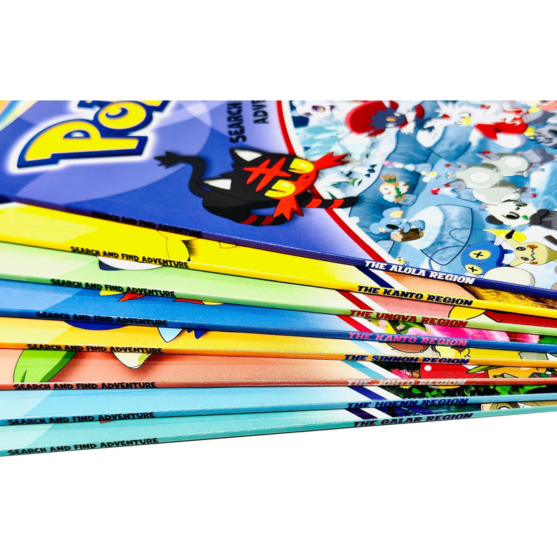 Pokémon Search and Find Adventure 8 Books Collection Set (The Alola Region) - The Book Bundle