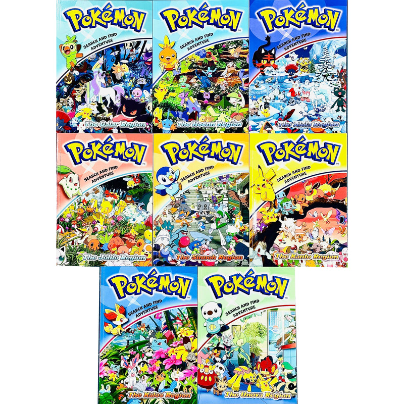 Pokémon Search and Find Adventure 8 Books Collection Set (The Alola Region) - The Book Bundle