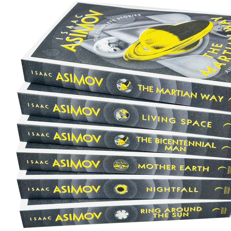 Isaac Asimov Robot Series 6 Books Collection Set(The Martian Way,Living Space,The Bicentennial Man,Mother Earth,Nightfall,Ring Around The Sun) - The Book Bundle
