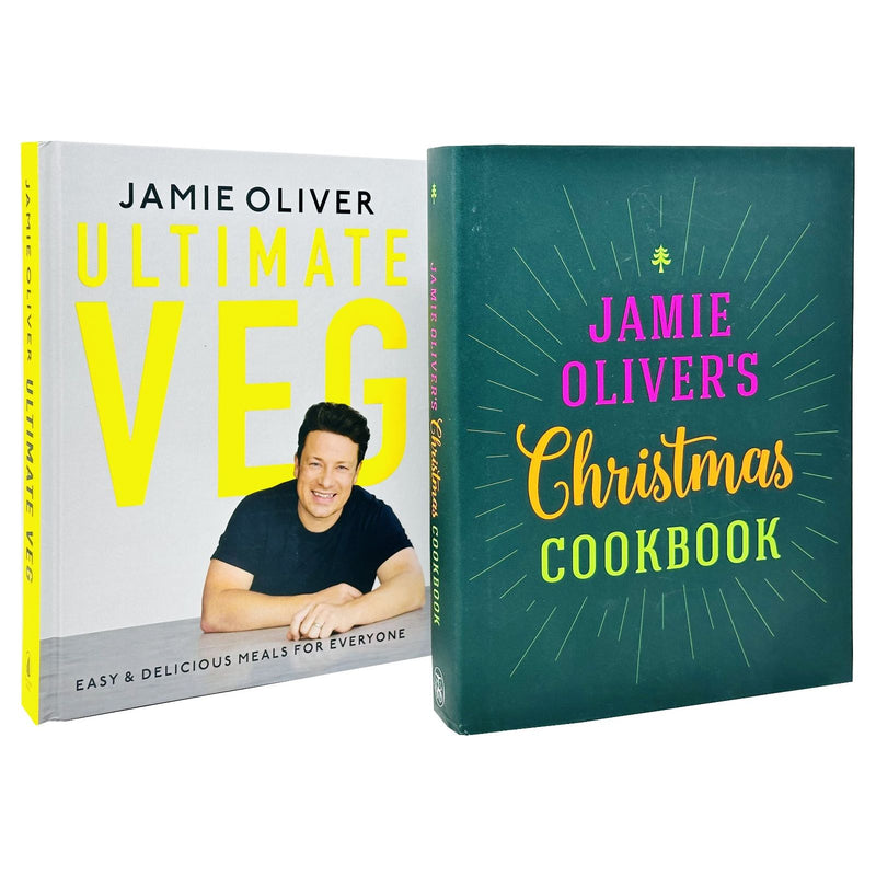Jamie Oliver Collection 2 Books Set (Jamie Oliver's Christmas Cookbook & Veg Easy & Delicious Meals for Everyone) - The Book Bundle