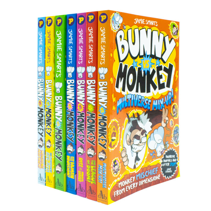 Jamie Smart Bunny vs Monkey 7 Books Collection Set (The Human Invasion, Rise of the Maniacal Badger) - The Book Bundle