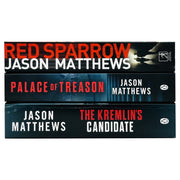 Red Sparrow Trilogy book set by Jason Matthews, featuring three spy novels in the Simon & Schuster UK collection.