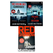 Red Sparrow Trilogy by Jason Matthews, a set of three spy thriller books published by Simon & Schuster UK, featuring book covers.