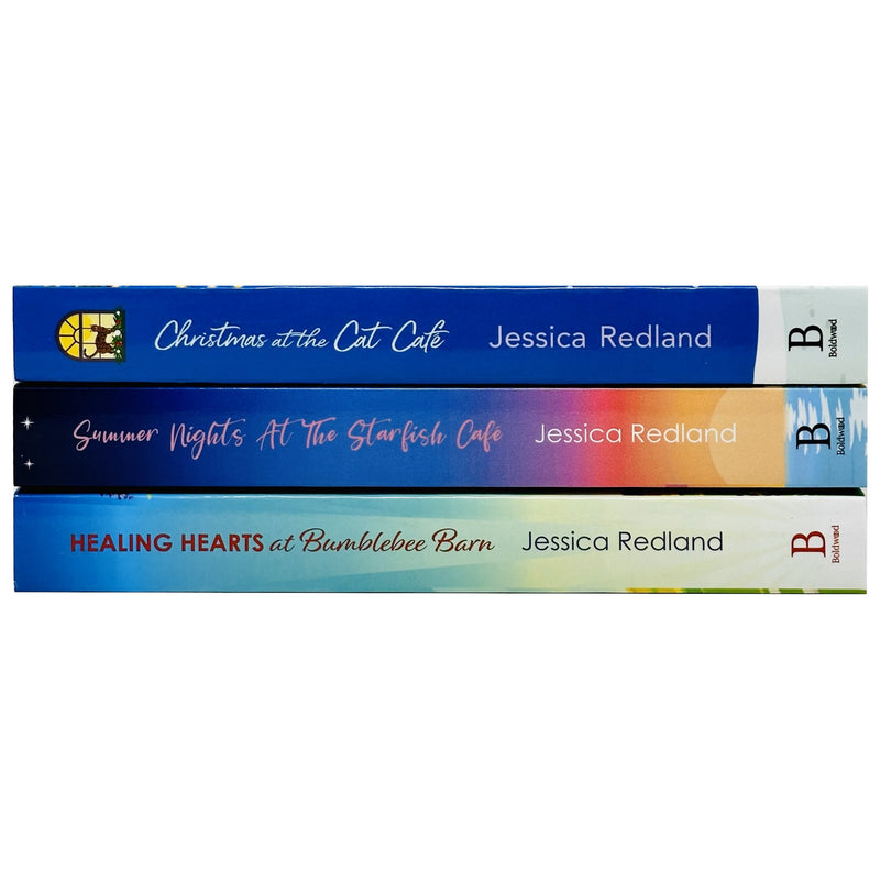 Jessica Redland  3 Books Set(Summer Nights at the Starfish Café,Healing Hearts at Bumblebee Barn,Christmas at the Cat Café) - The Book Bundle
