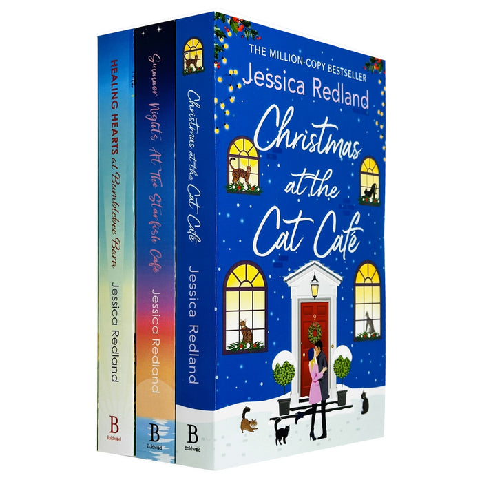 Jessica Redland  3 Books Set(Summer Nights at the Starfish Café,Healing Hearts at Bumblebee Barn,Christmas at the Cat Café) - The Book Bundle