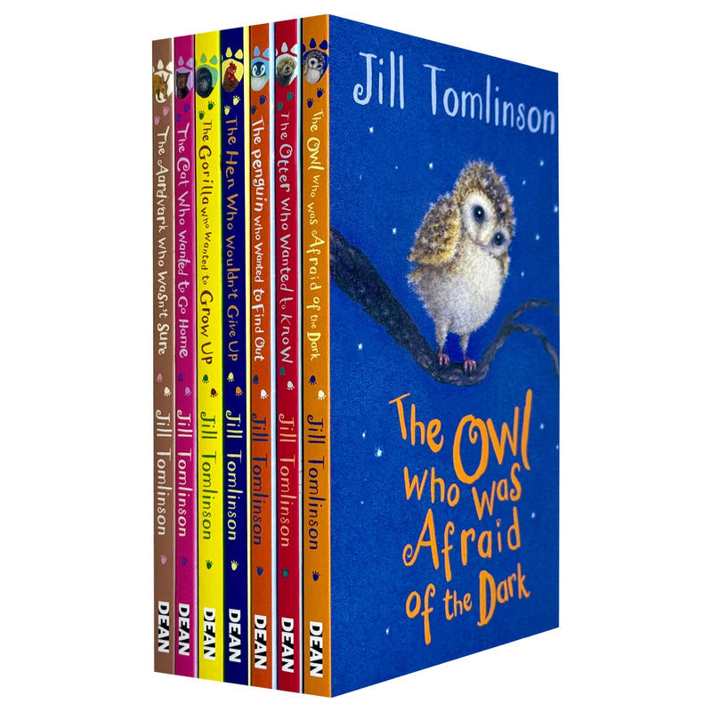 Set of seven Jill Tomlinson animal tales books from Egmont, featuring colorful covers with various animal illustrations.