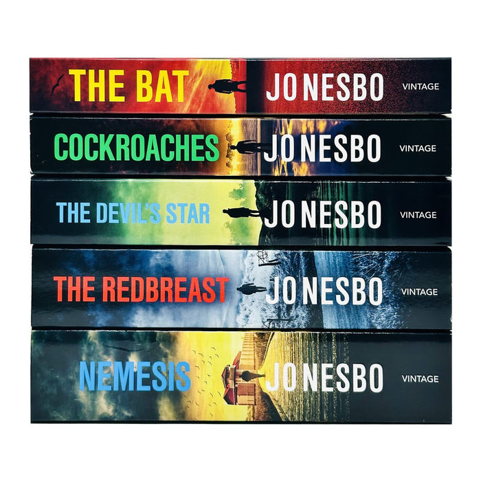 Harry Hole Series 1-5 Books Collection Set By Jo Nesbo (Bat, Cockroaches, Redbreast, Nemesis, Devil's Star) - The Book Bundle