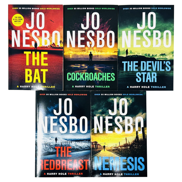 Harry Hole Series 1-5 Books Collection Set By Jo Nesbo (Bat, Cockroaches, Redbreast, Nemesis, Devil's Star) - The Book Bundle