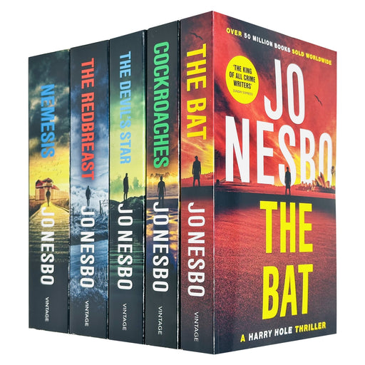 Harry Hole Series 1-5 Books Collection Set By Jo Nesbo (Bat, Cockroaches, Redbreast, Nemesis, Devil's Star) - The Book Bundle