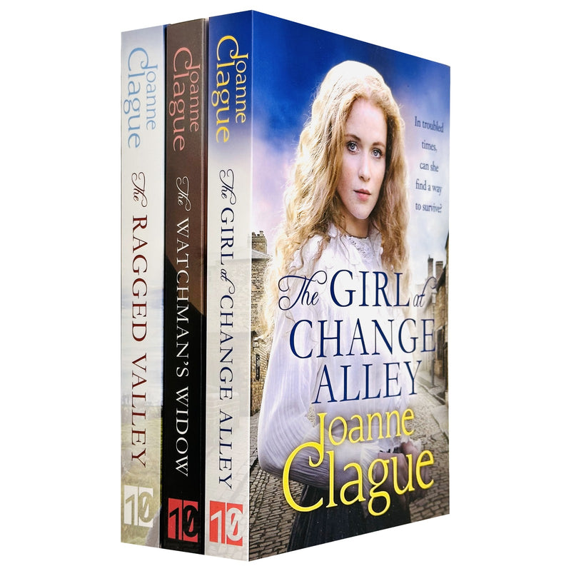 Three-book Sheffield Sagas collection set by Joanne Clague, featuring Ragged Valley and Watchman, in a Canelo Saga edition.