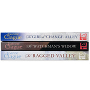 Three-book Sheffield Sagas collection by Joanne Clague, featuring Ragged Valley, Watchman, and more, in a Canelo Saga Ltd edition.