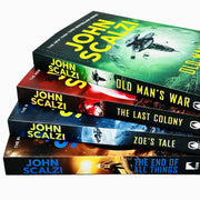 Old Man's War Series 4 Books Collection Set By John Scalzi (Old Man's War, The Last Colony, Zoe's Tale & The End of All Things) - The Book Bundle