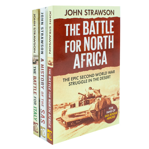 John Strawson Collection 3 Books Set (The Battle for Italy, The Battle for North Africa & The History of the SAS) - The Book Bundle