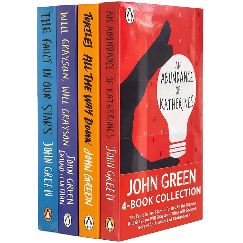 John Green 4 Books Collection Set(The Fault in Our Stars ,Turtles All the Way, Down Will Grayson Will Grayson & An Abundance of Katherines)