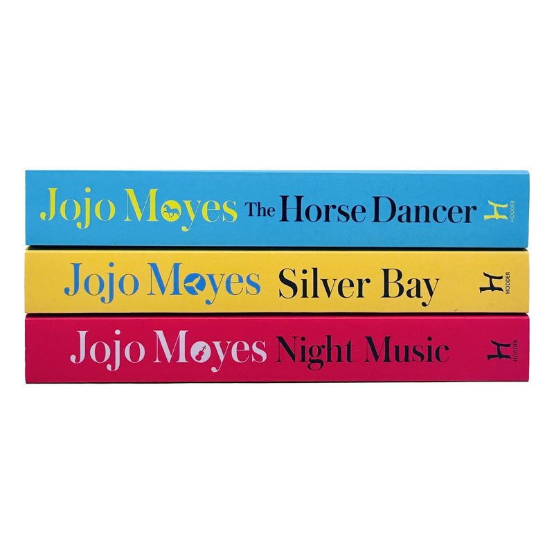 Set of three paperback books by Jojo Moyes including The Horse Dancer and Night Music, published by Penguin.