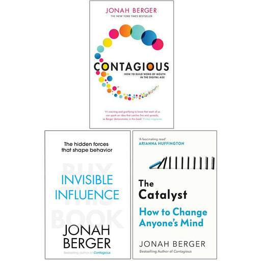 Jonah Berger Collection 3 Books Set (Contagious, Invisible Influence, Catalyst) - The Book Bundle