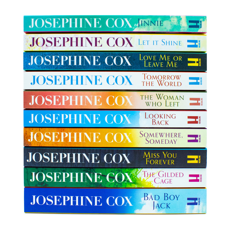 Set of 10 paperback fiction books by Josephine Cox, including Jinnie, Let It Shine, and Love Me or Leave Me, published by HarperCollins.