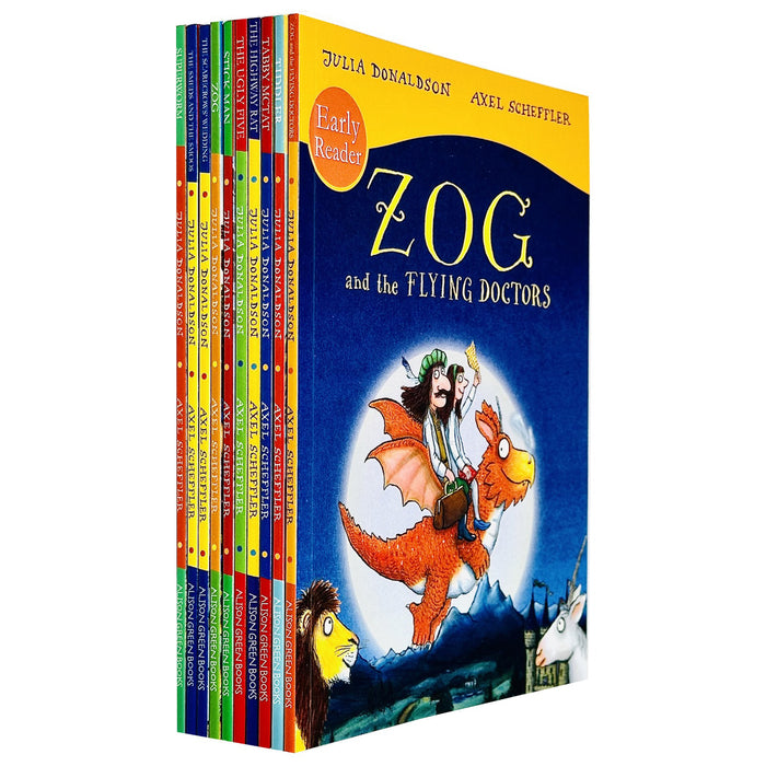 Julia Donaldson Early Readers 10 Books Collection Set (Tiddler, Stick Man, Tabby McTat, ZOG, The Highway Rat) - The Book Bundle