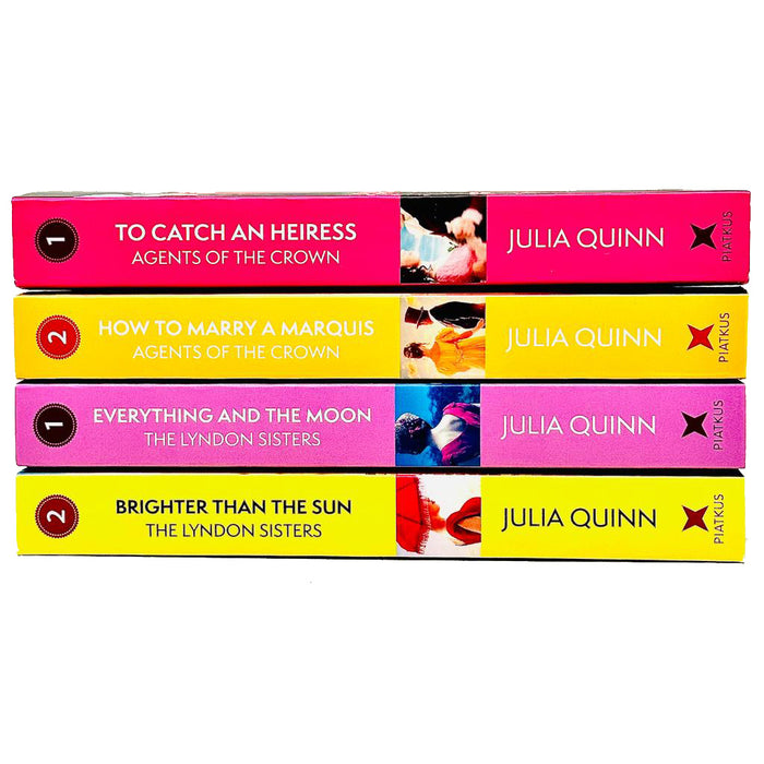 Julia Quinn Agents of the Crown and Lyndon Sisters Series 4 Books Collection Set - The Book Bundle