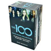 Four paperback books from Kass Morgan's The 100 collection box set, featuring young adult science fiction by Hodder.