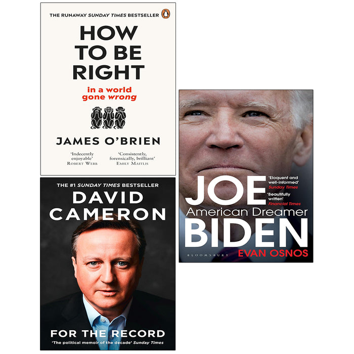 How To Be Right,For the Record (HB),Joe Biden American Dreamer 3 Books Set - The Book Bundle