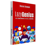 Cover of "Lazy Genius" book by Sharon Drewson, featuring the title and author's name on a clean, professional book cover design.