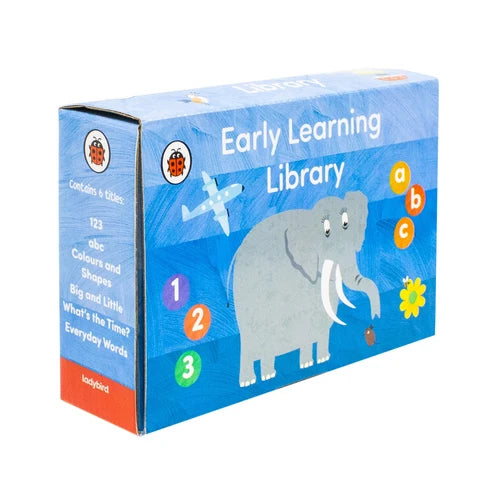 Ladybird Early Learning 6-book collection box set featuring colorful hardcover non-fiction books for young children.