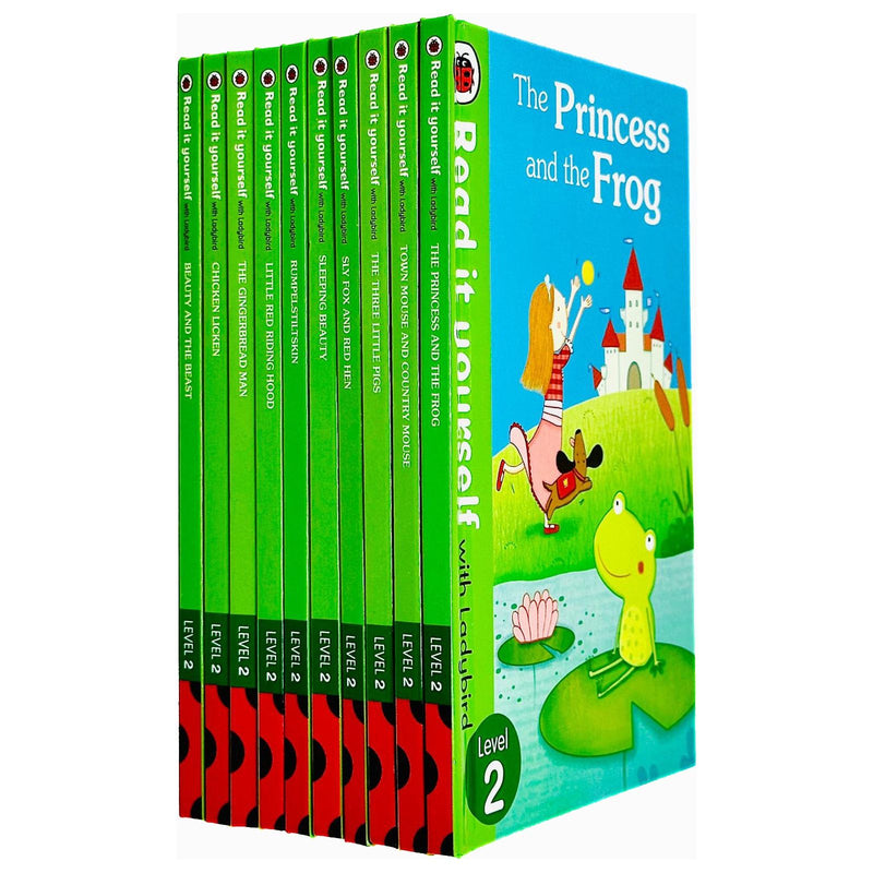 Ladybird Read It Yourself Tuck Box Level 2: 10 Books Box Set (Beauty and the Beast) - The Book Bundle