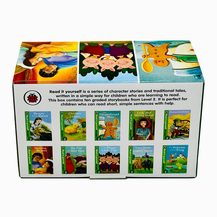 Ladybird Read It Yourself Tuck Box Level 2: 10 Books Box Set (Beauty and the Beast) - The Book Bundle