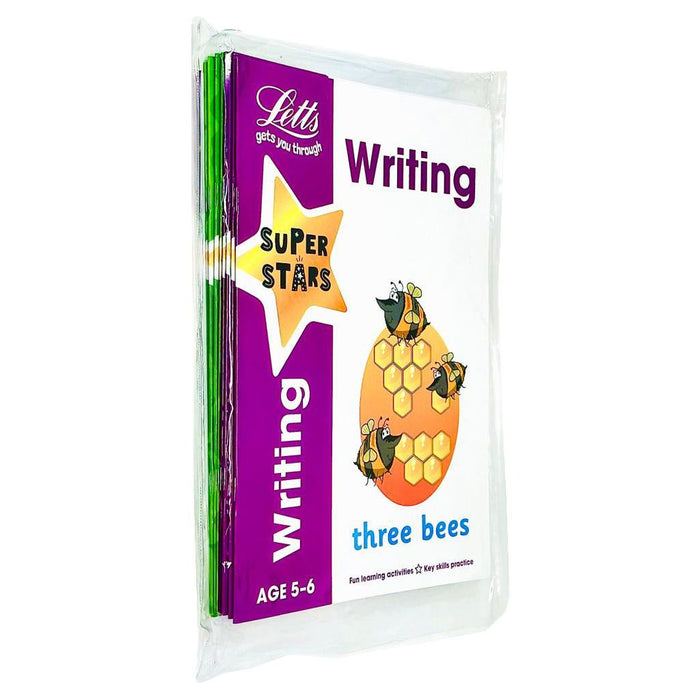 Letts Super Stars Age 5-7 Fun learning activities & Key Skill Practice 8 Books Collection Set - The Book Bundle