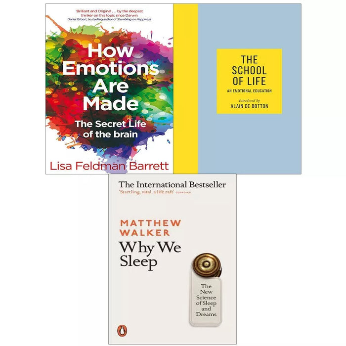 How Emotions Are Made, The School of Life, Why We Sleep 3 Books Collection Set - The Book Bundle