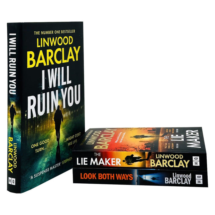 Linwood Barclay Collection 3 Books Set (I WILL RUIN YOU(HB). Lie Maker,Look Both) - The Book Bundle