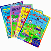 Little Artists Magic Water Posters Book 4 Books Collection Set Wildlife Friends - The Book Bundle