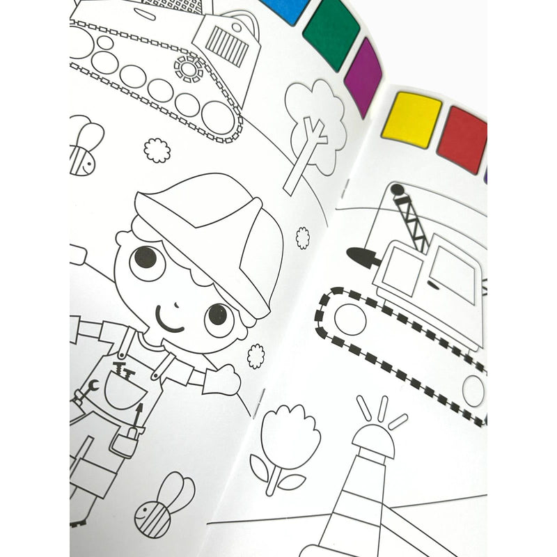 Little Artists Magic Water Posters Book 4 Books Collection Set Wildlife Friends - The Book Bundle