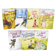 Set of seven Laura Ingalls Wilder Little House on the Prairie paperback books by Egmont, featuring classic fiction stories.