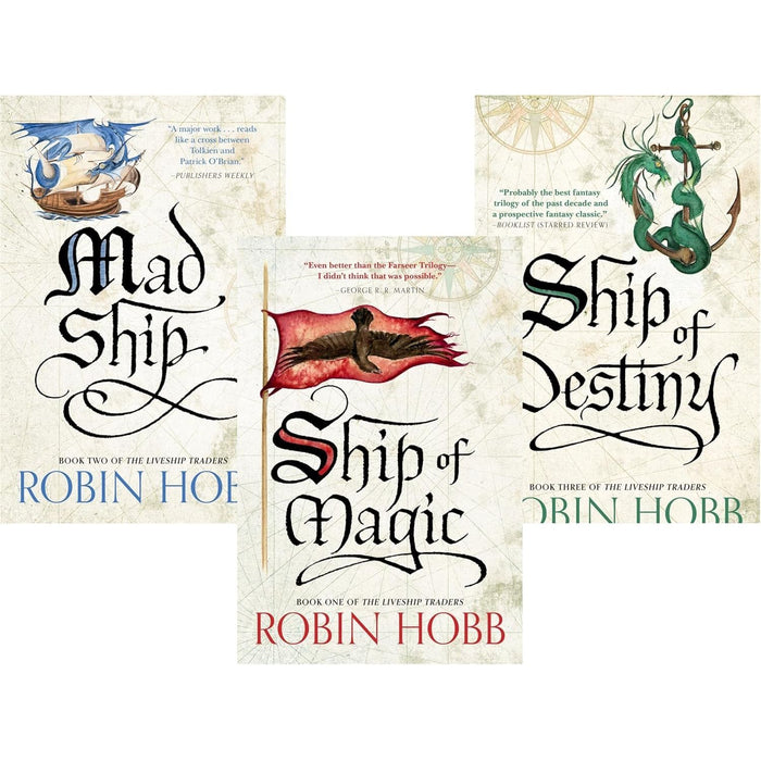 Robin Hobb The LiveShip Traders Trilogy 3 Books Collection Set (Ship of Magic, Mad Ship, Ship of Destiny) - The Book Bundle