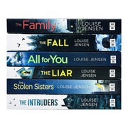 Six-book Louise Jensen Collection HQ set featuring family, liar, intruders, stolen sisters, and fall novels in high-quality edition.