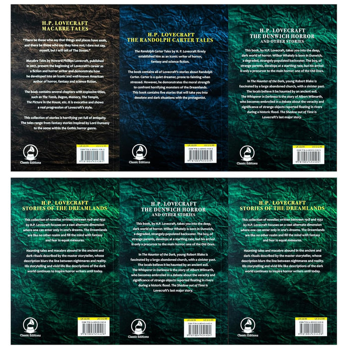 The H. P Lovecraft 6 Books Collection (Macabre Tales, At the Mountains of Madness, The Call of Cthulhu & Others) - The Book Bundle