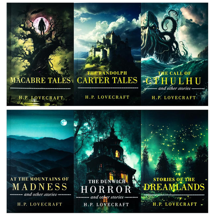 The H. P Lovecraft 6 Books Collection (Macabre Tales, At the Mountains of Madness, The Call of Cthulhu & Others) - The Book Bundle
