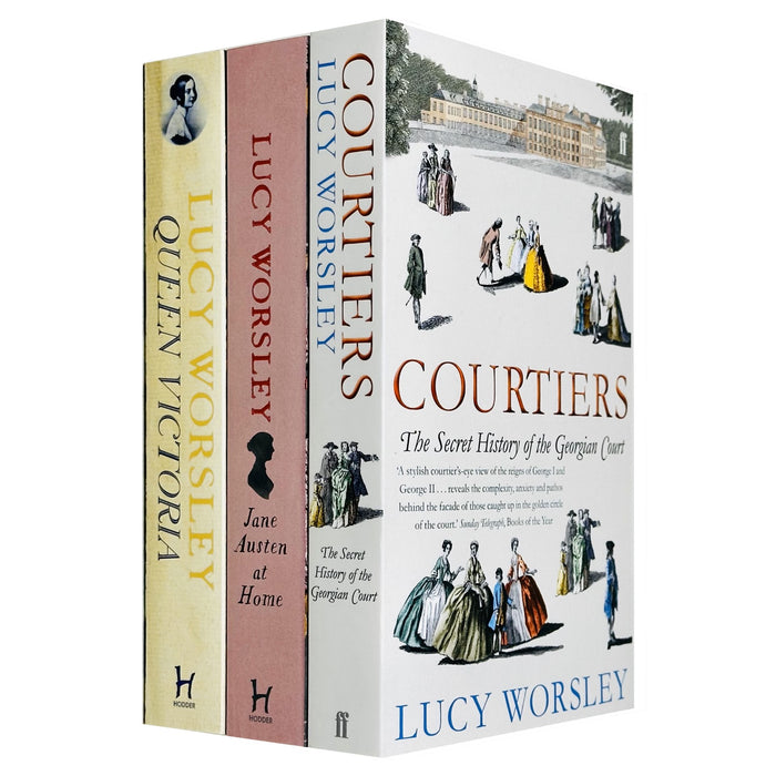 Lucy Worsley 3 Books Collection Set (Queen Victoria,Courtiers,Jane Austen at Home) - The Book Bundle