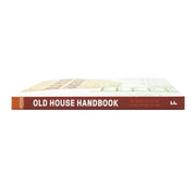 Book cover of "Old House Handbook" by Roger Hunt, featuring a vintage house illustration and practical care tips for historic home repair.