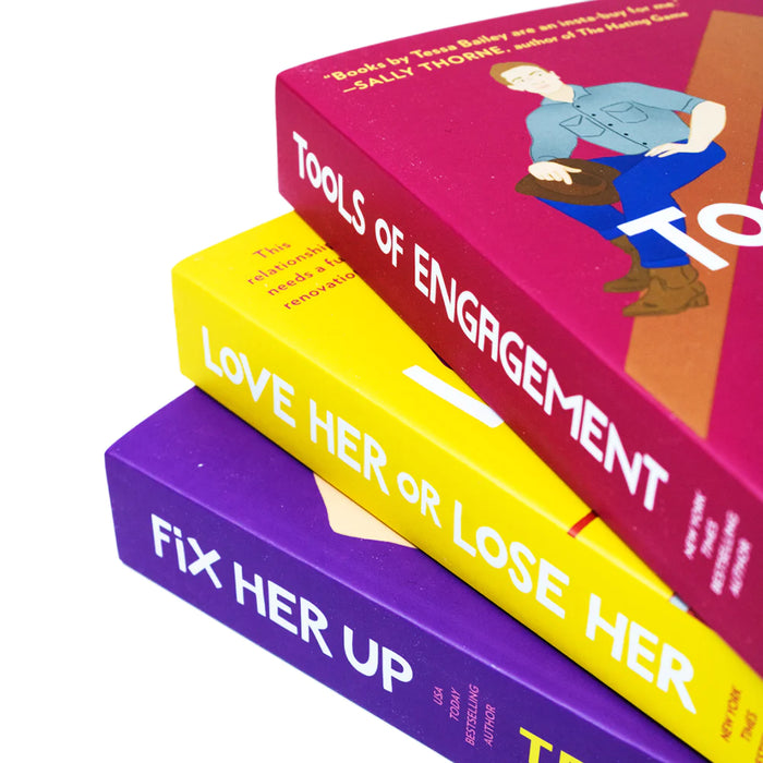 Hot And Hammered Series 3 Books Collection Set by Tessa Bailey (Fix Her Up,Love Her or Lose Her,Tools of Engagement) - The Book Bundle