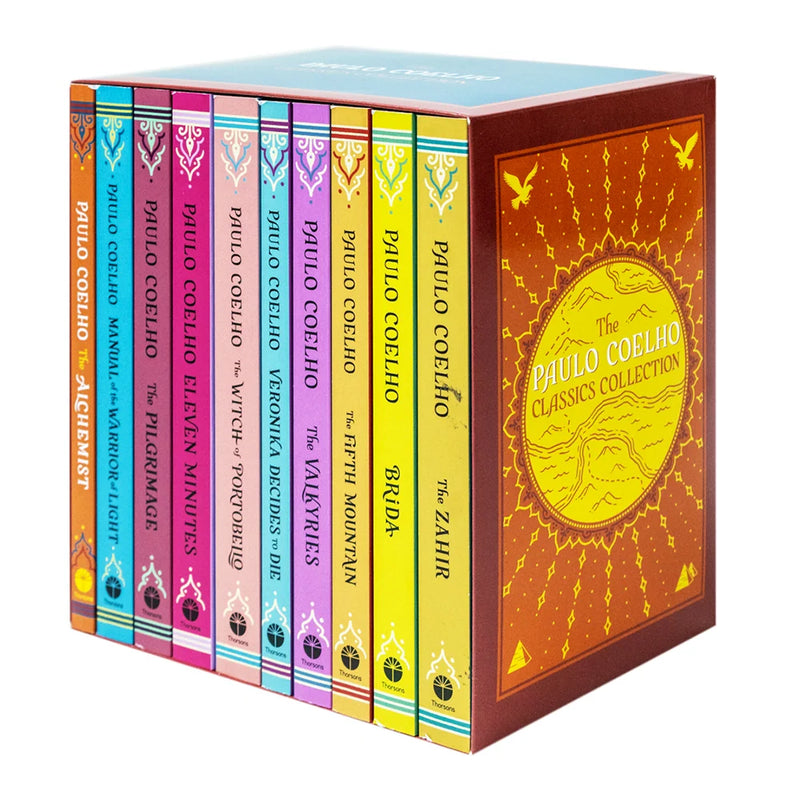 Paulo Coelho Classics Collection box set with 10 paperback books by Thorsons, featuring iconic fiction titles by Paulo Coelho.